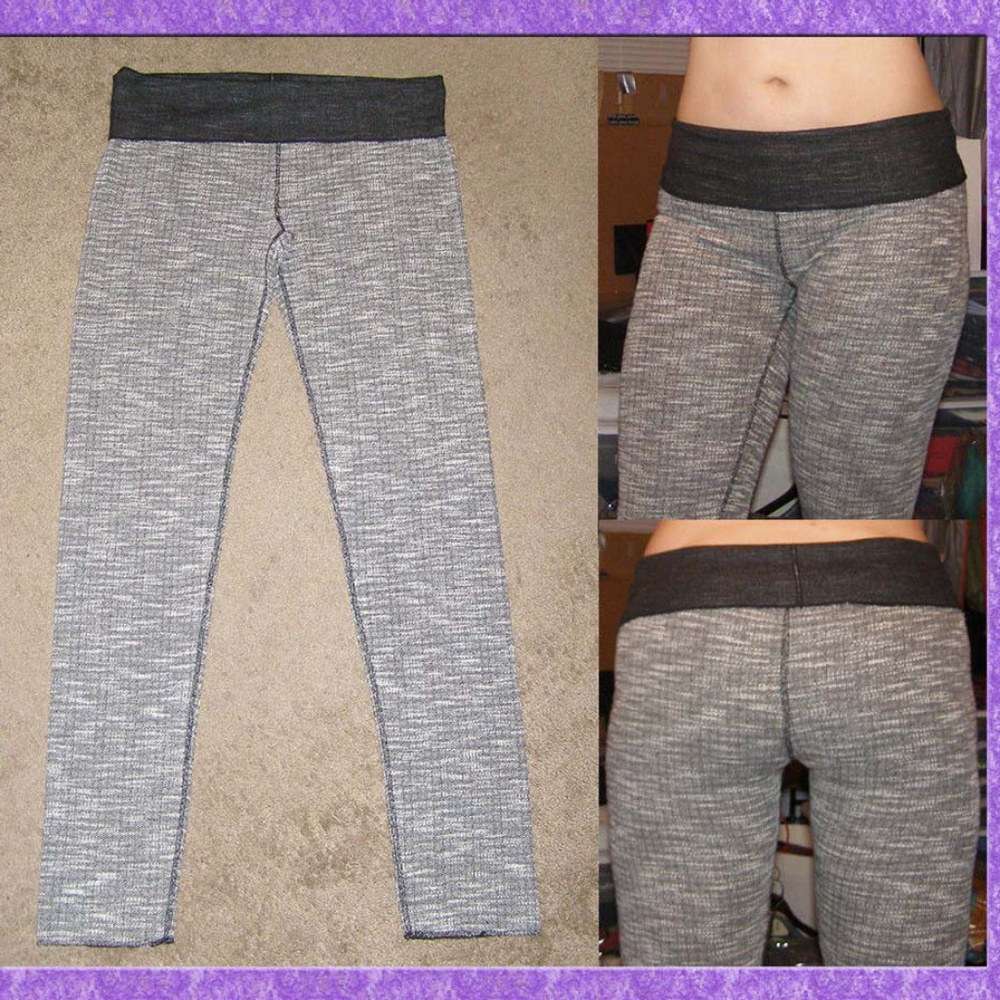 New ALICE + OLIVIA leggings Large 10 foldover waist Gray Thermal Like